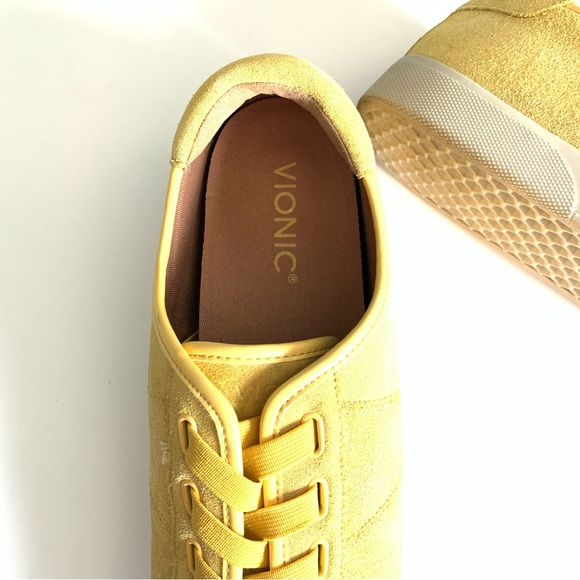 Vionic Women’s Yellow Jean Suede Slip-on Sneakers Size 9 - Picture 6 of 8